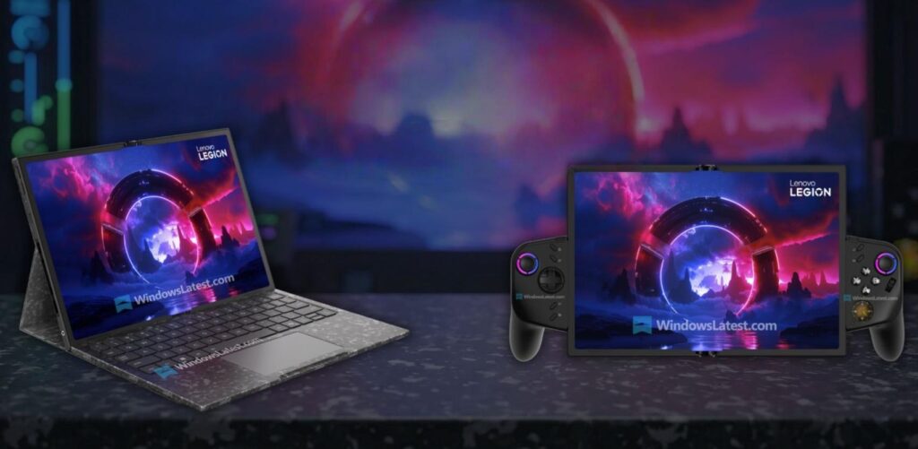 Lenovo legion go fold foldable handheld phone revealed 77 inch turns: The Lenovo Legion Go Fold Concept, exclusively exposed by foreign media