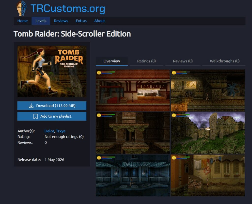 The fan-made 2.5D version of “Tomb Raider” is now online, allowing you to experience the side-scrolling gameplay for free
